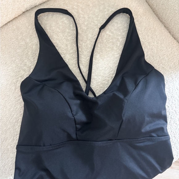 Athleta Black Tie Back Triangle Tankini Swim Top - Picture 12 of 13